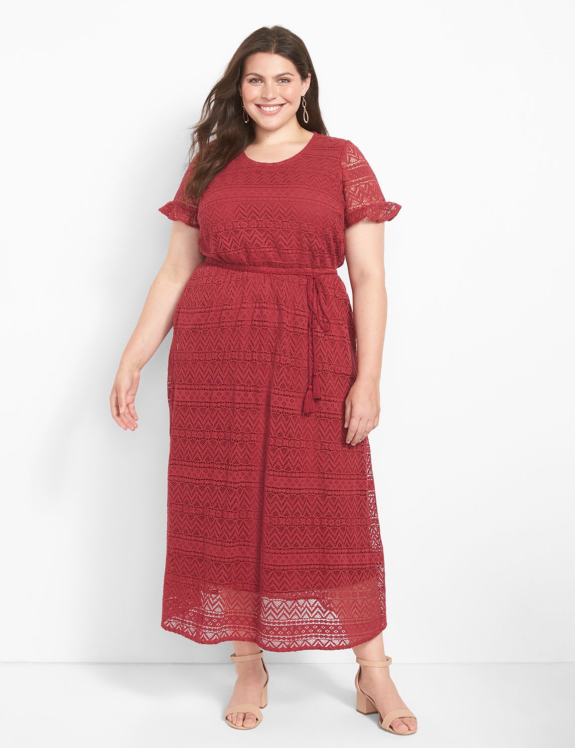 Lane bryant outlet red lace dress