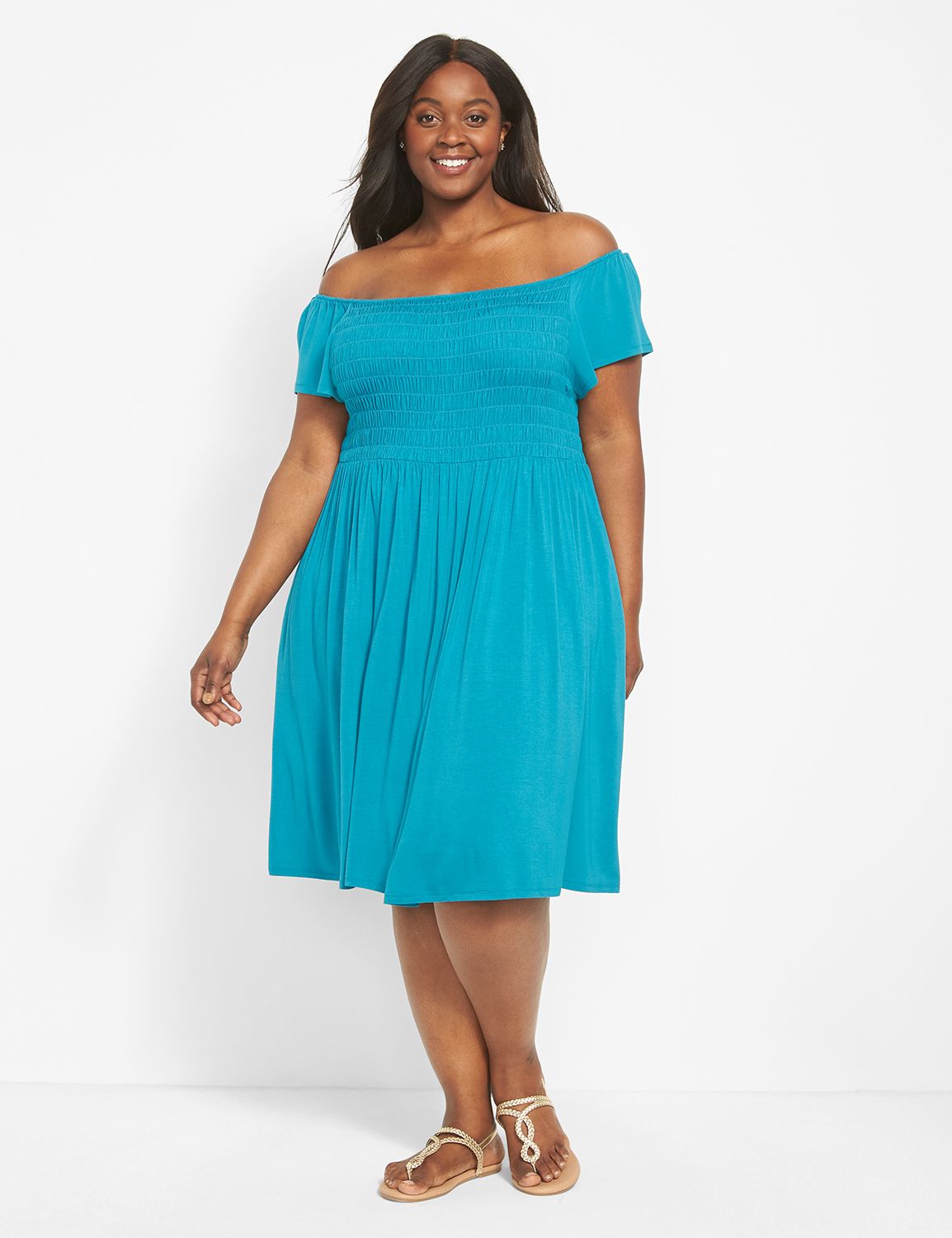 Lane bryant off the shoulder outlet dress