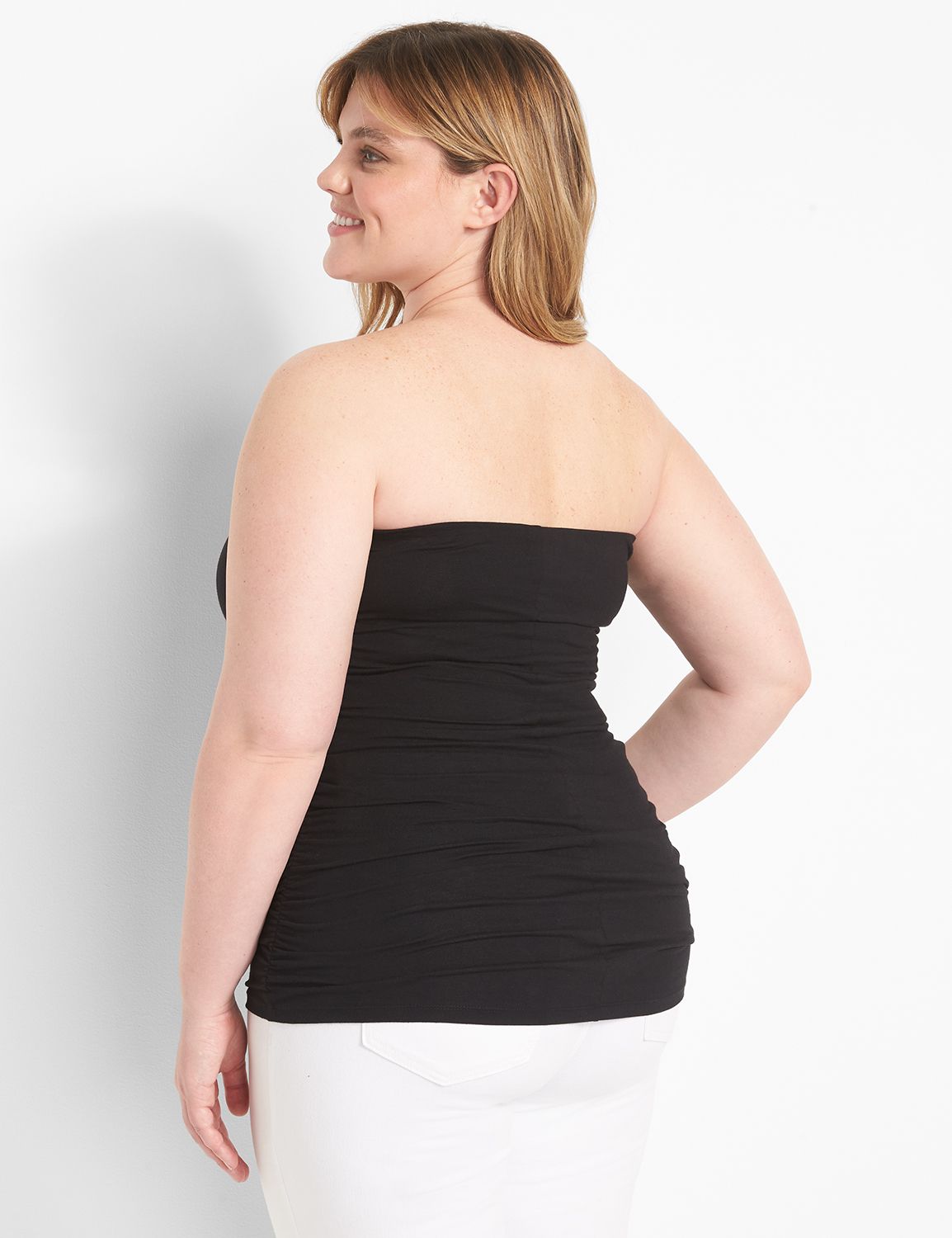 Fitted Tube Top With Shelf Bra LaneBryant