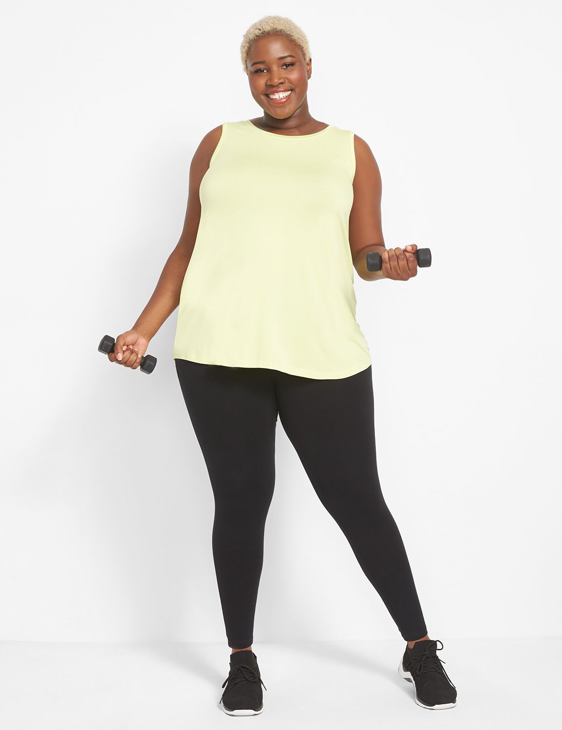Sleeveless Crew Neckline V Back Tan Product Image 3