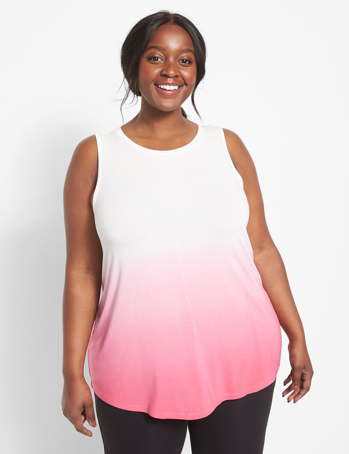 Sleeveless Crew Neckline V Back Tan Product Image 1