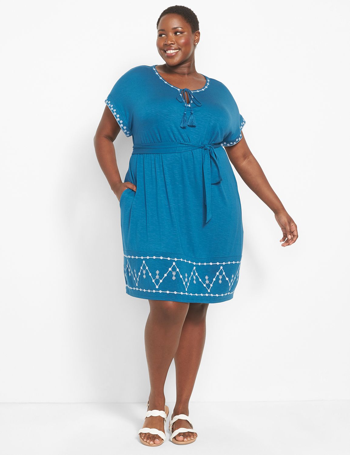 Lane bryant shop teal dress