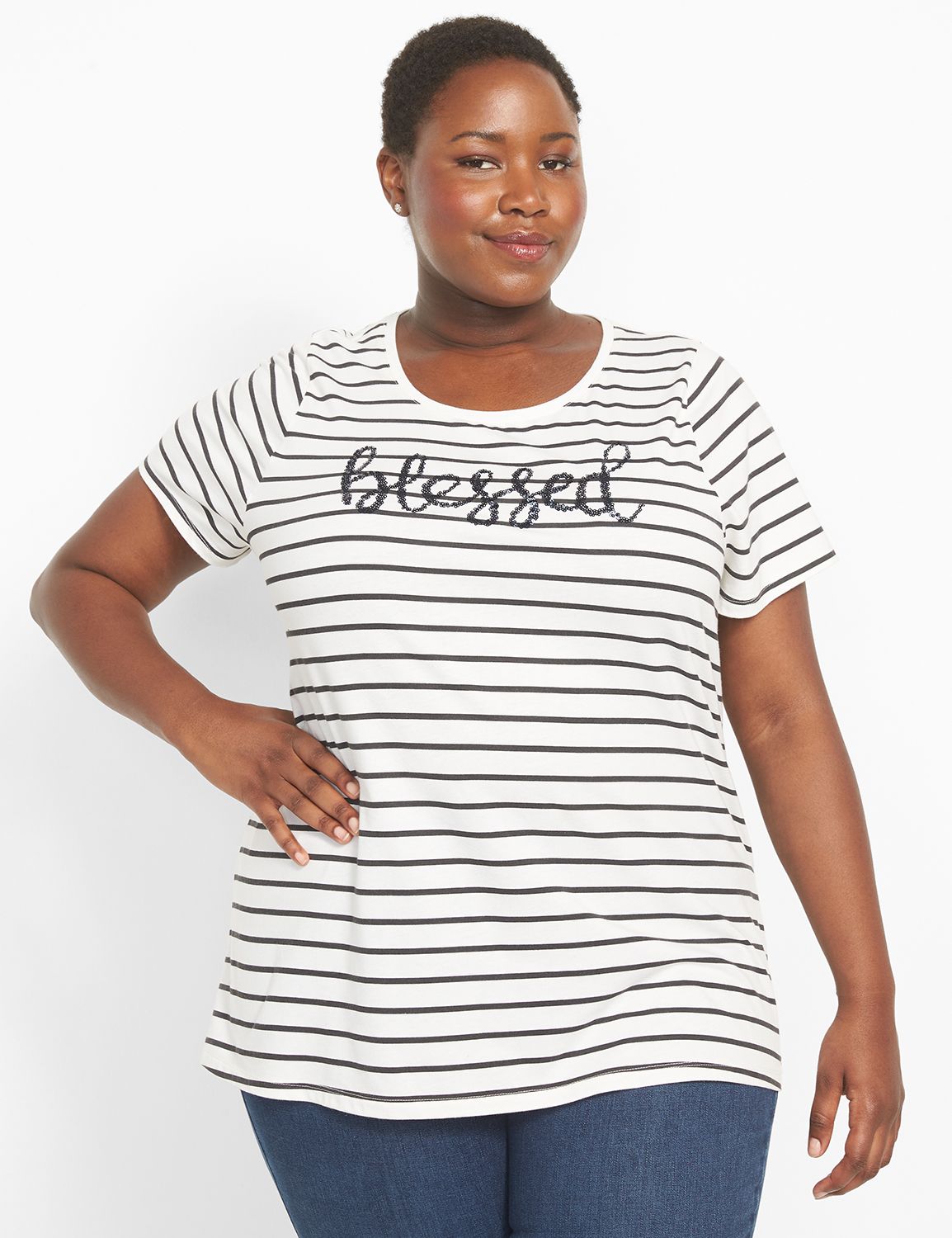 SS Crew Neck Straight Hem Tee Graph Product Image 1