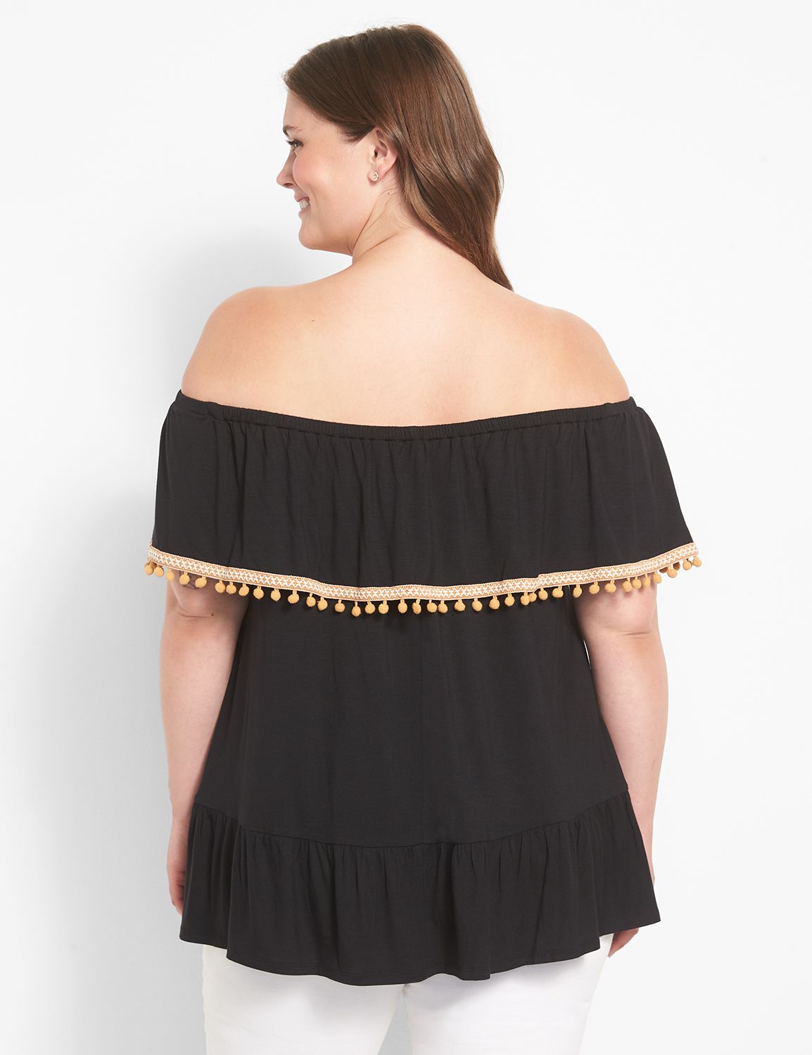 Ruffle Off the Shoulder Moderate Sw
