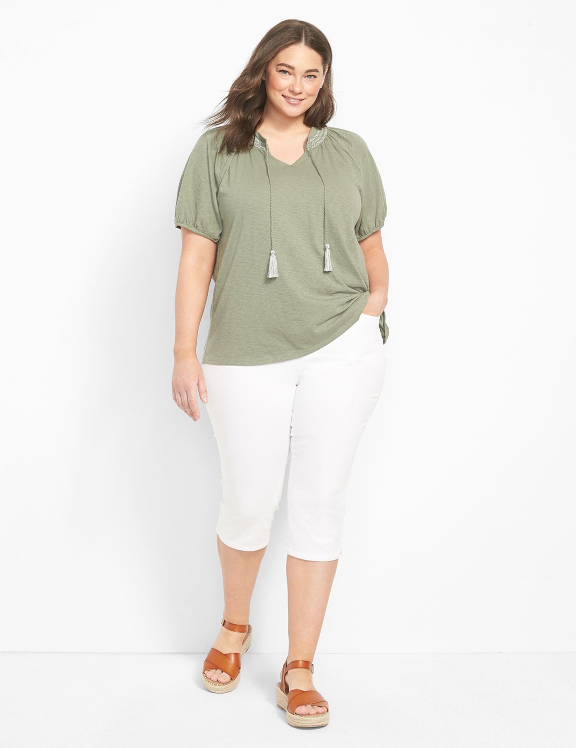 nonic raglan short sleeve hi-lo top