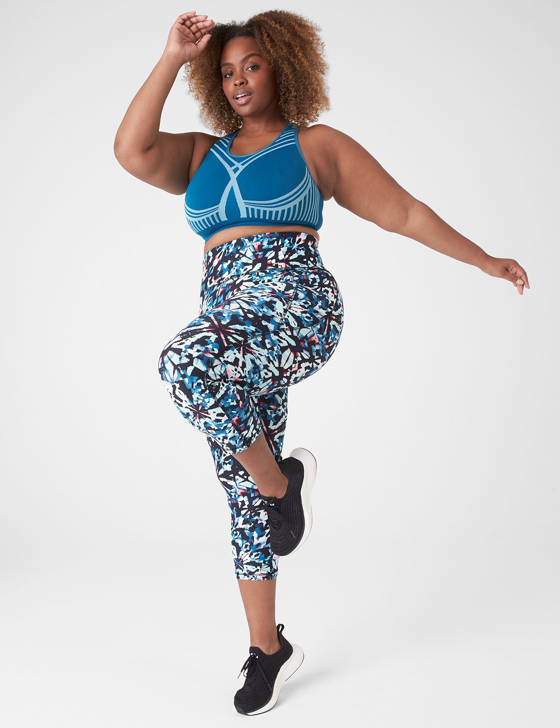 Lane Bryant Livi High-Rise Wicking 7/8 Legging / Animal Print