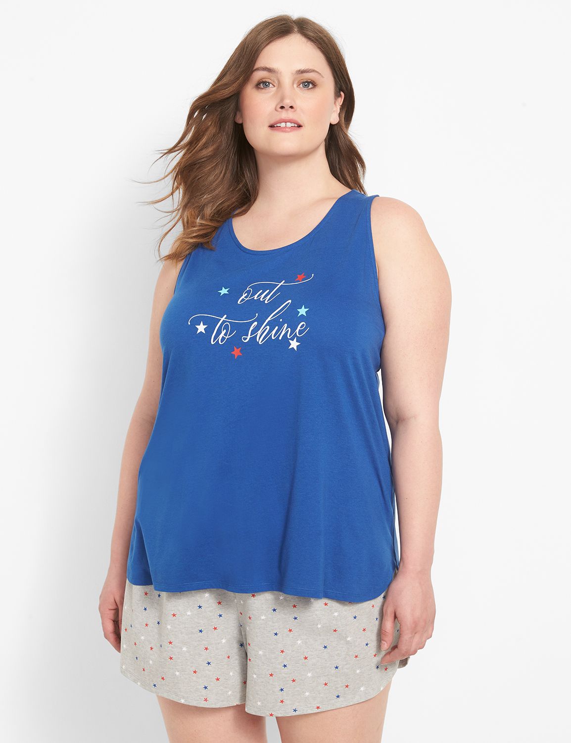 Knit Tank and Short PJ Set 1125968 LaneBryant