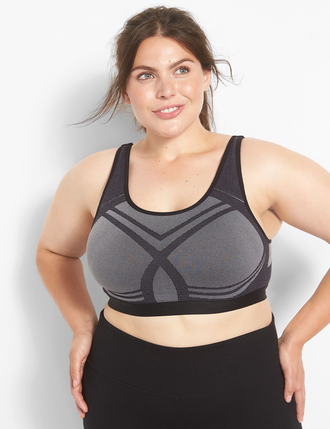 LIVI Wireless Medium-Impact Zoned Seamless Contrast Sports Bra
