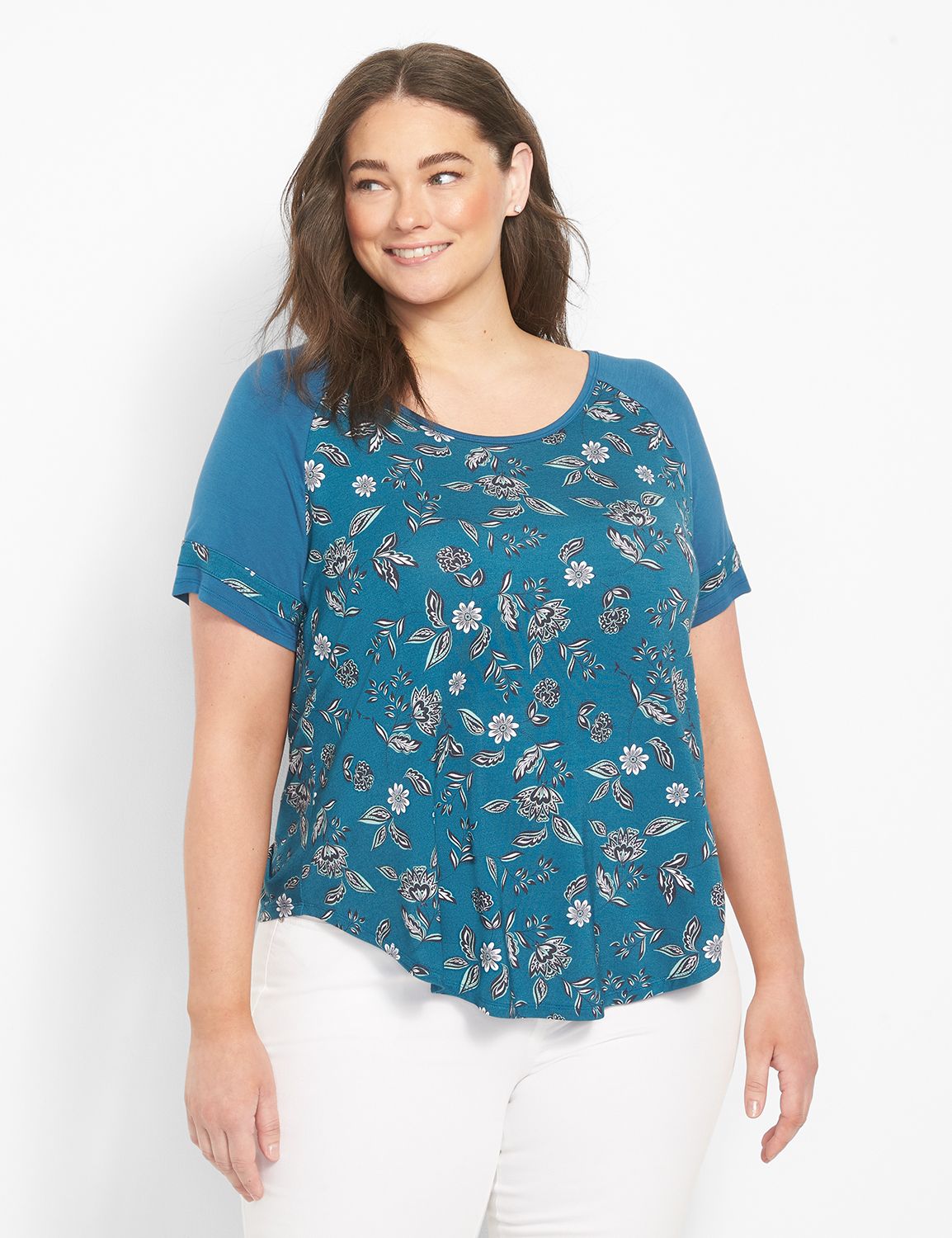 Short Raglan Sleeve Scoop Neck Base