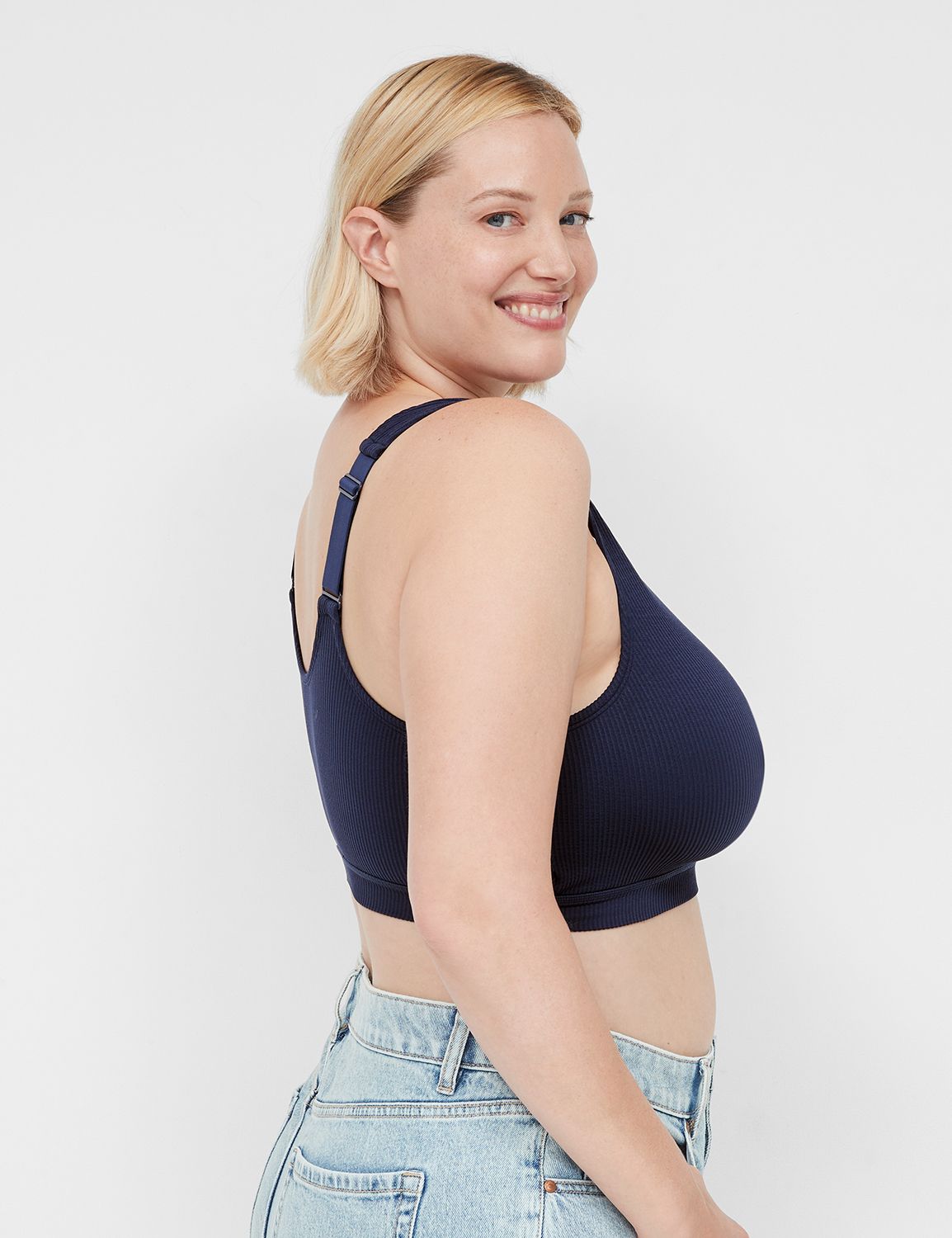 Lane Bryant Seamless Ribbed Bralette / Arctic Dusk