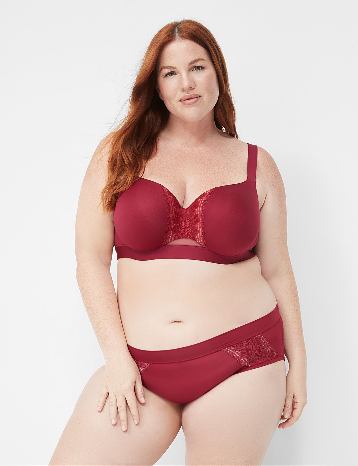 Lightly Lined Balconette Bra with Flexible Edge, Cacique