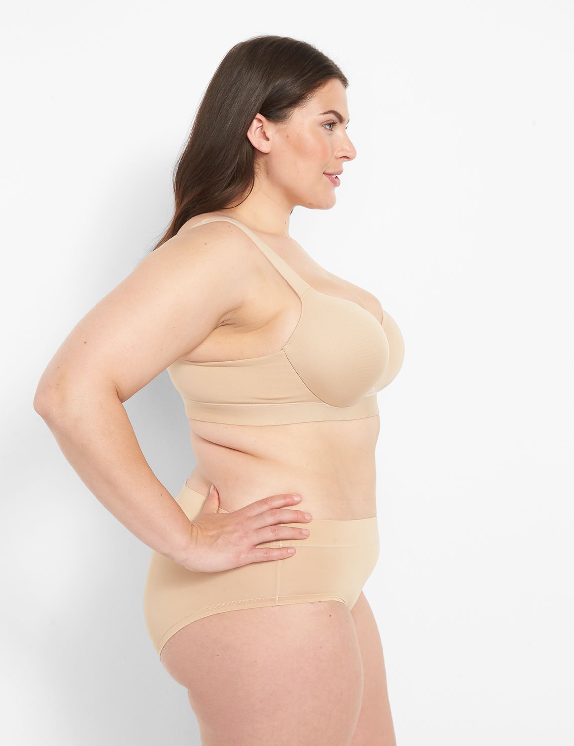 Cacique 44H Bra Beige Cool Bliss Lightly Lined Balconette for sale
