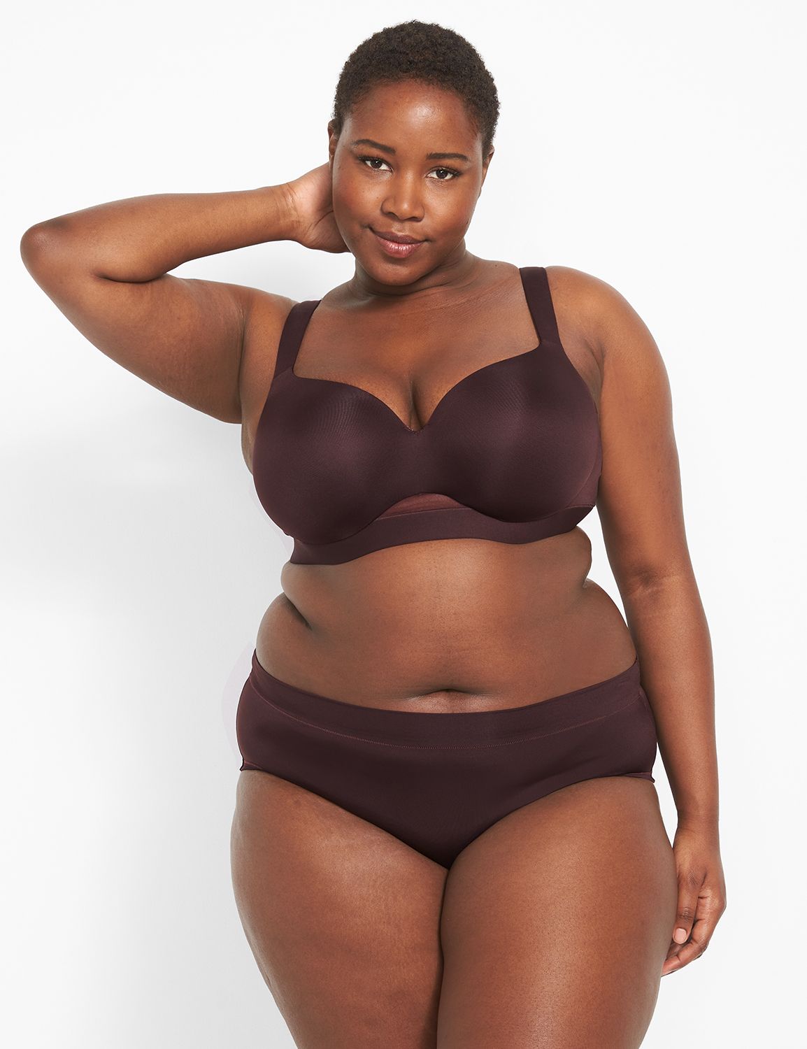 Comfort Bliss LL Balconette Solid 1129329 S:PANTONE Chocolate Plum:50D