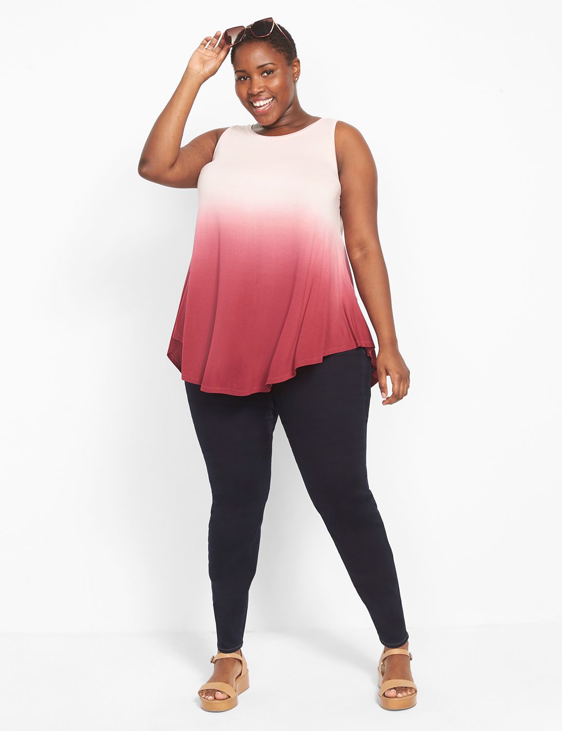 Sleeveless Boat Neck Extreme Swing Product Image 3