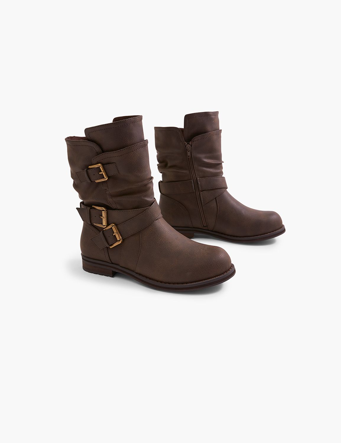 Moto Buckle Mid Calf Boot | LaneBryant