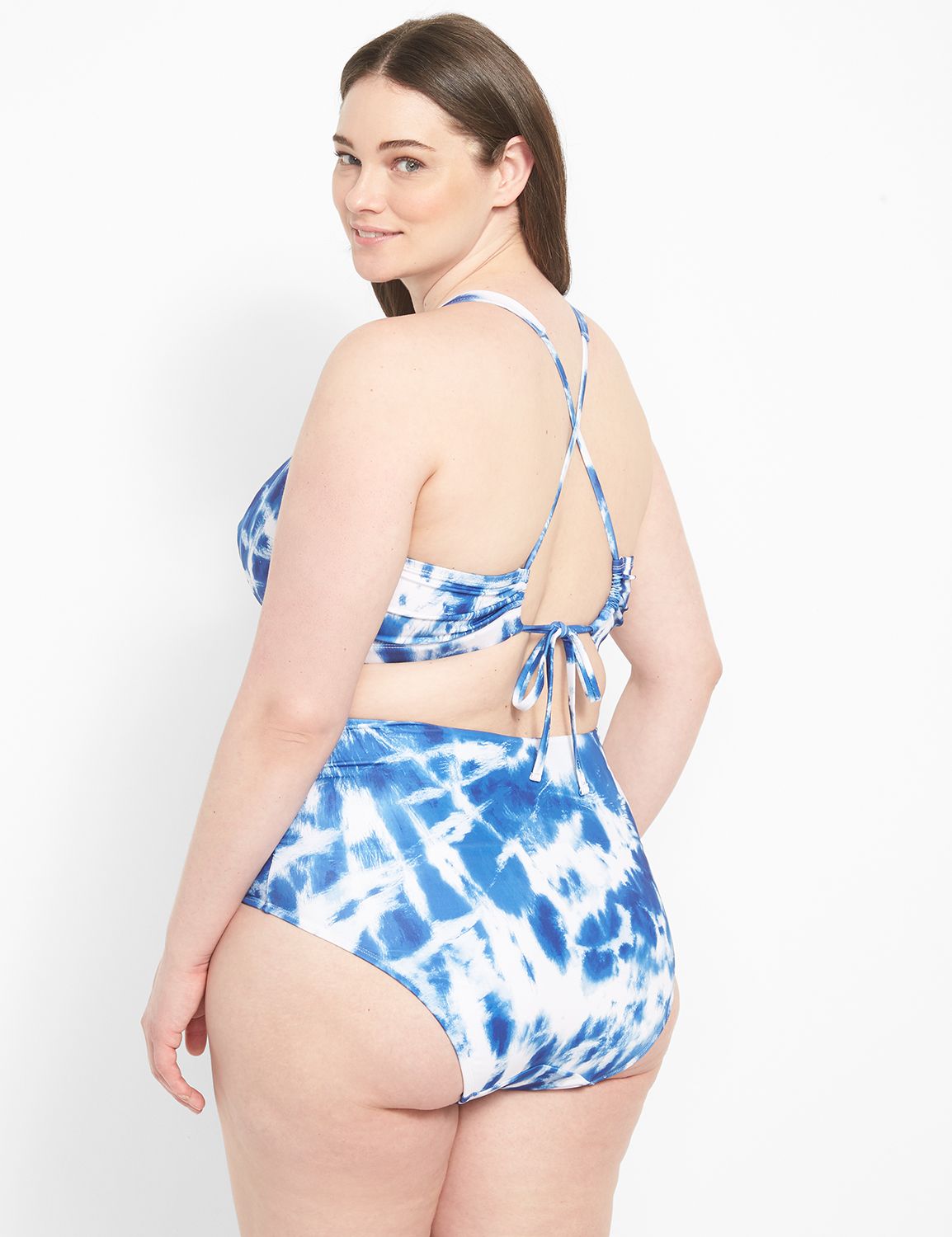 NW Bikini Top with Lace Up Back 112 LaneBryant