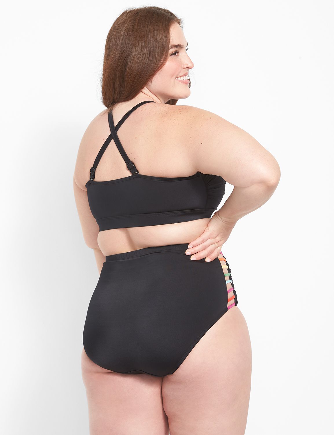 Rainbow bathing suit plus size online