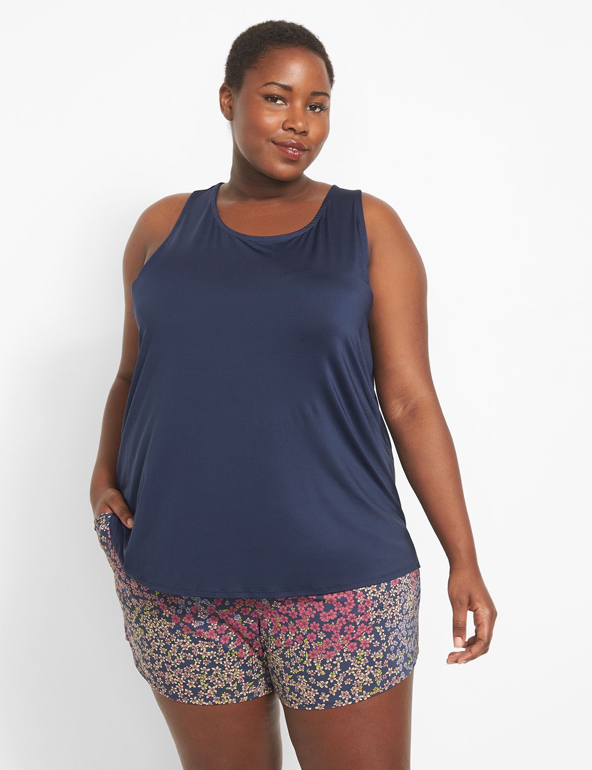 DreamyCool Tank & Short PJ Set LaneBryant