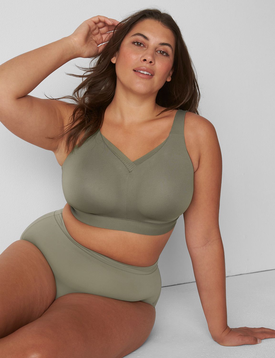 Lane Bryant Comfort Bliss Lightly Lined Max Coverage No-Wire Bra 40F Vetiver