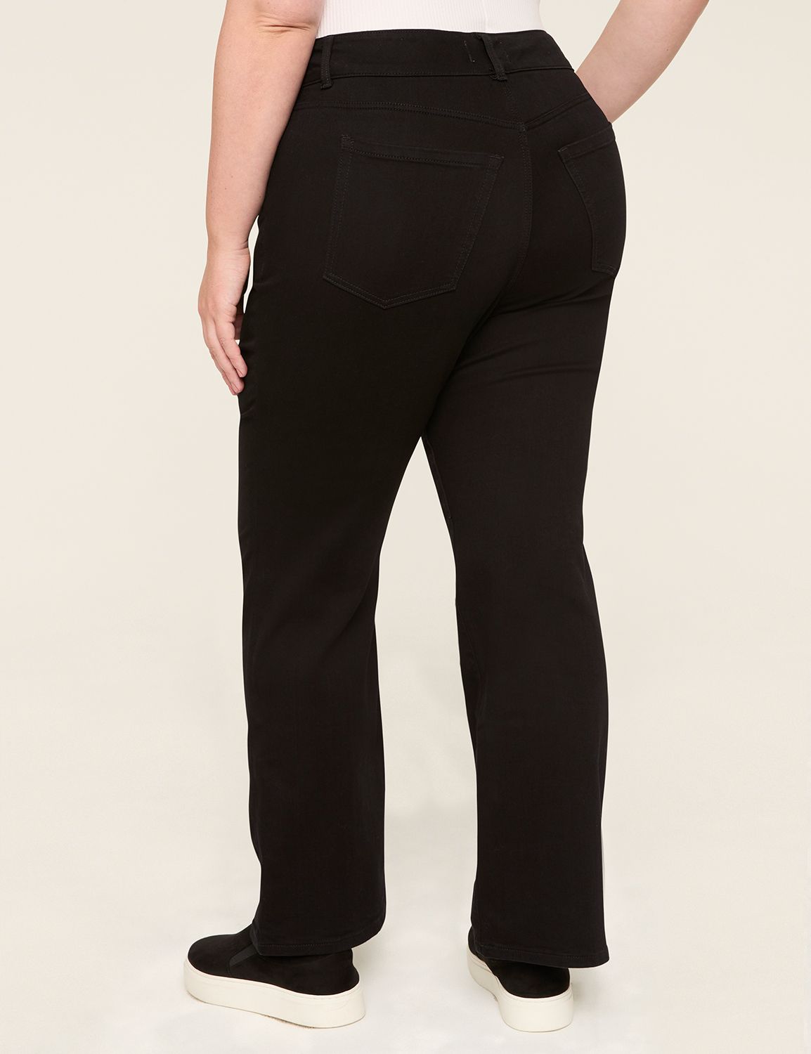 SHEIN LUNE High-Stretch Black Tummy Control Plus Size Women'S Sports Jeans