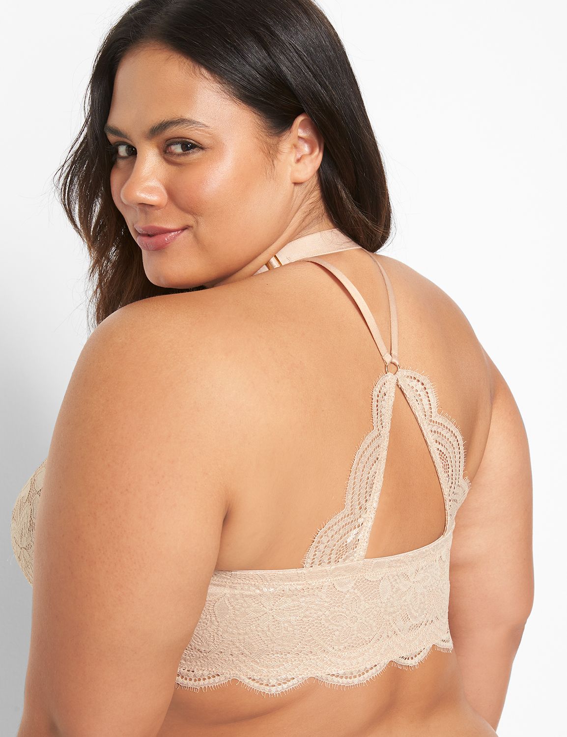 Foiled Lace Boost Plunge 1125929 | LaneBryant