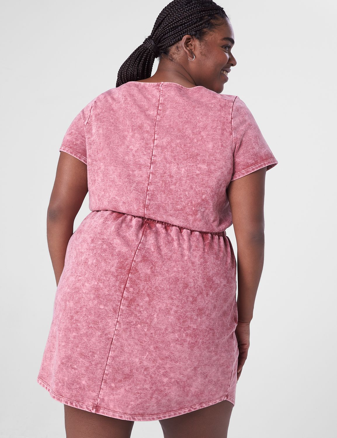 strapless open back dress Bright Pink Boat Neck Dress – STRETCH DANCE LTD main image 0
