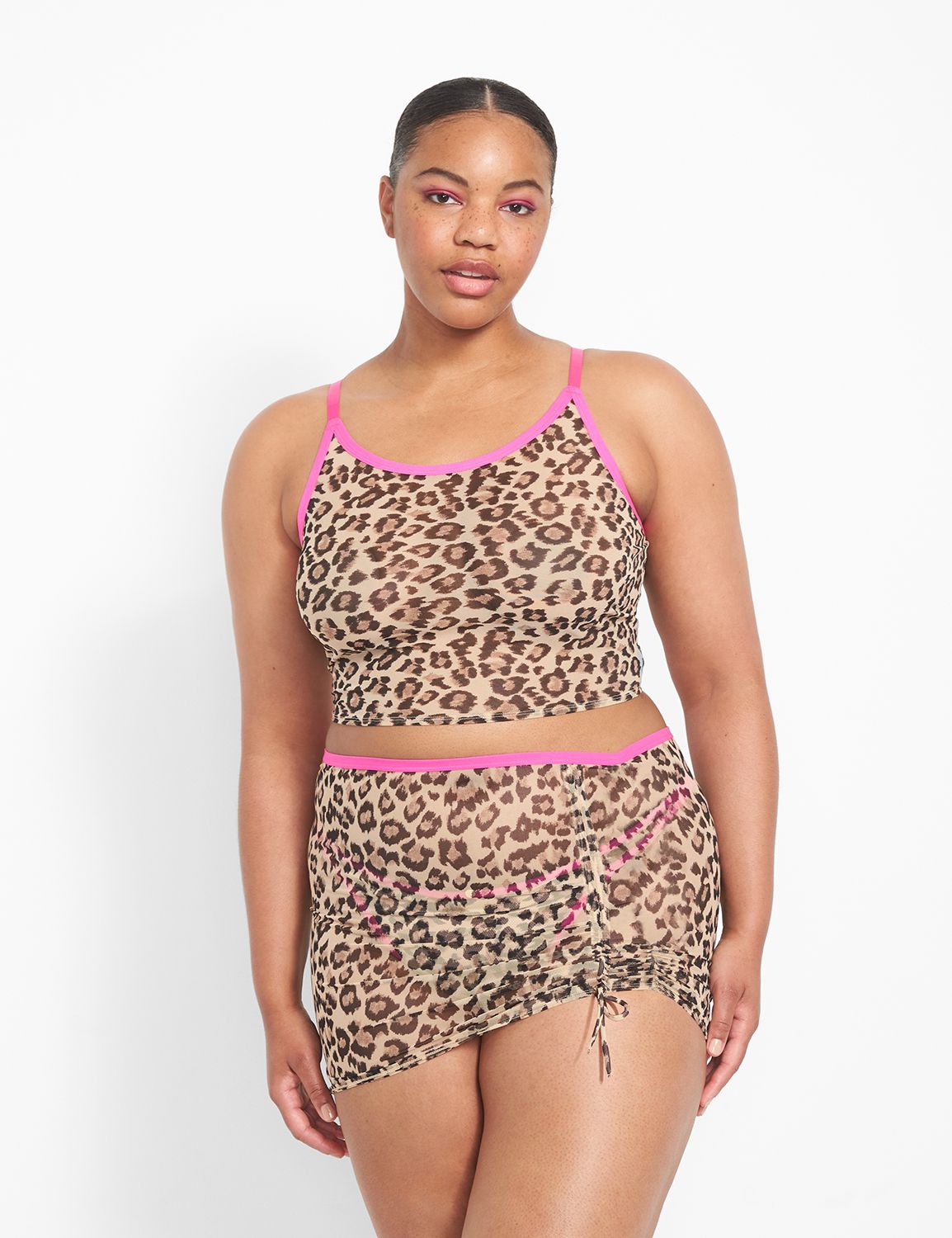 Sheer Mesh Cropped Cami | LaneBryant