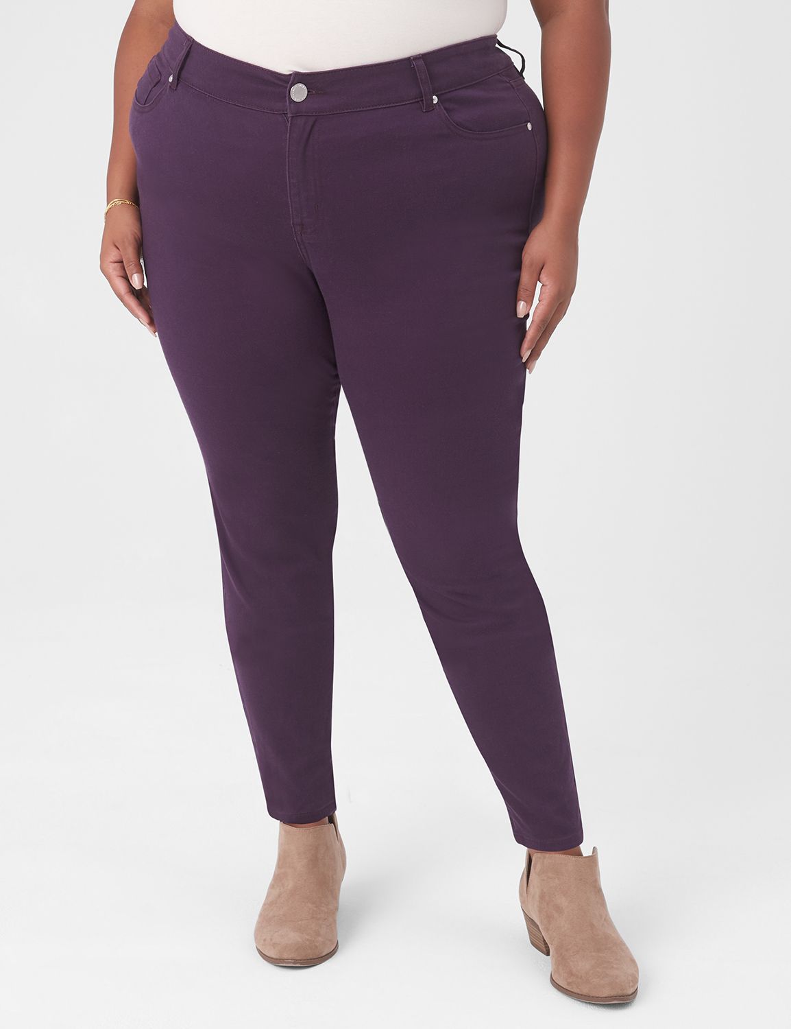 5 Pocket Straight Fit Sateen Skinny Product Image 3