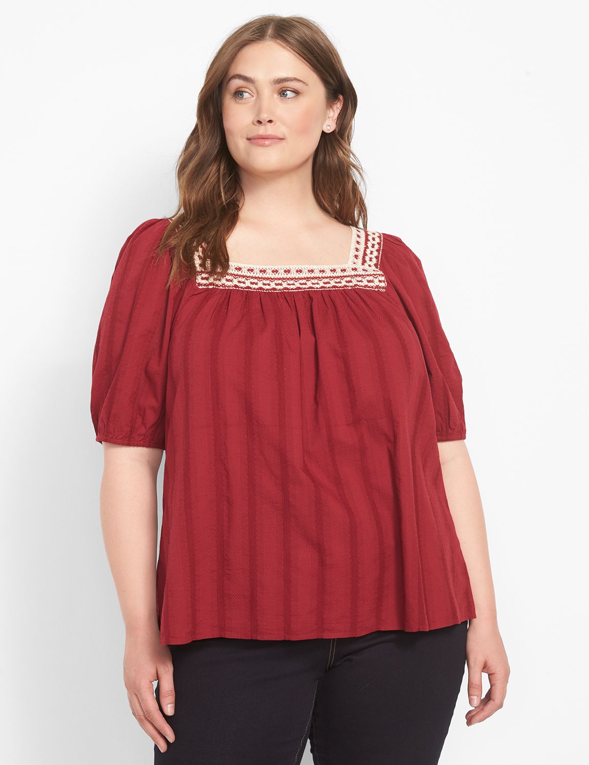 Square Neck Short Sleeve Top main image 1