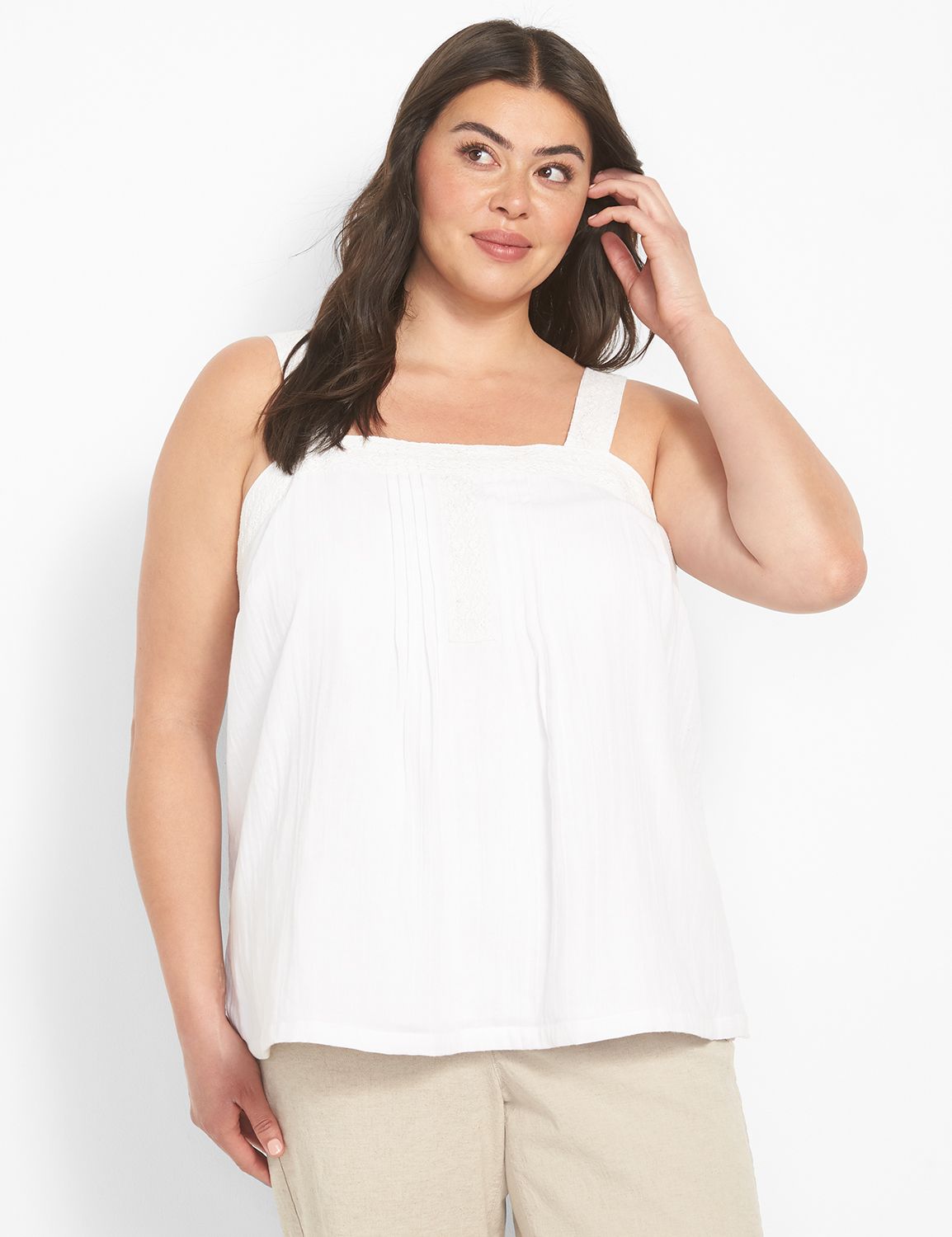 Lace Textured Square Tank