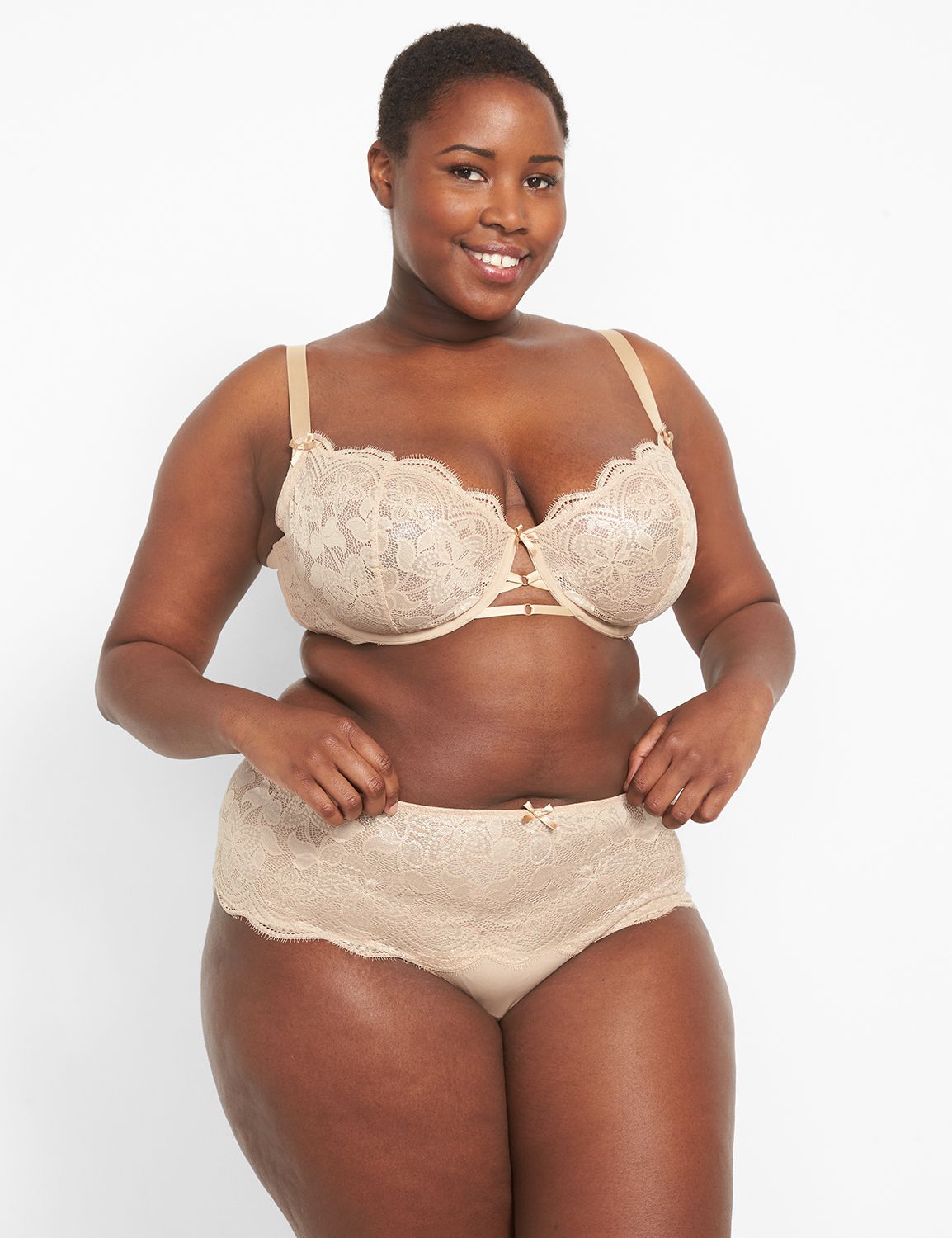 Foiled lace wide side Thong 1127456 Product Image 1