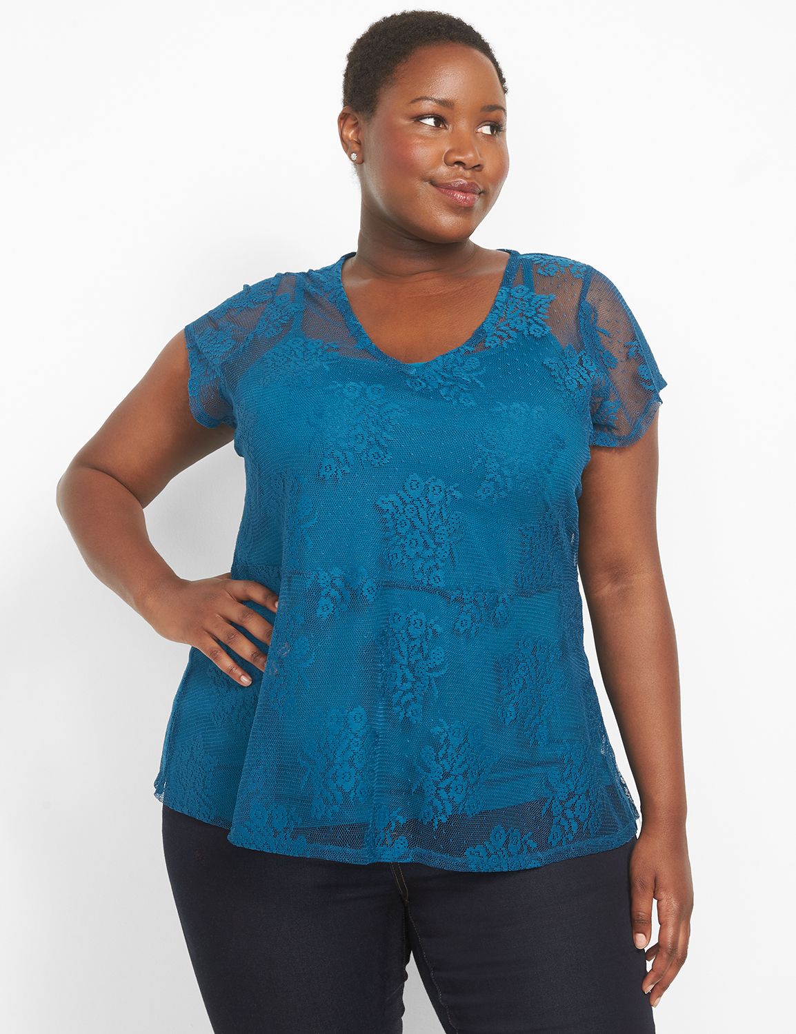 lane bryant lace top