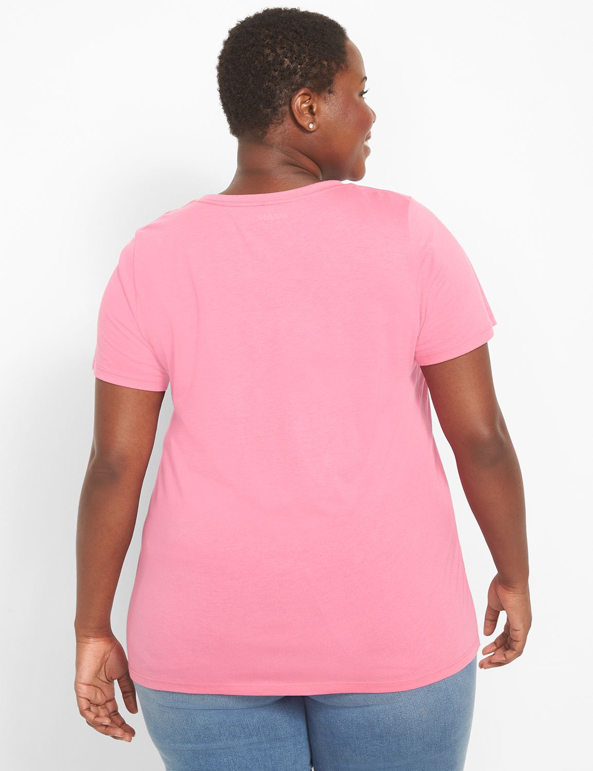 SS V-Neck Straight Hem Tee Graphic: Product Image 2