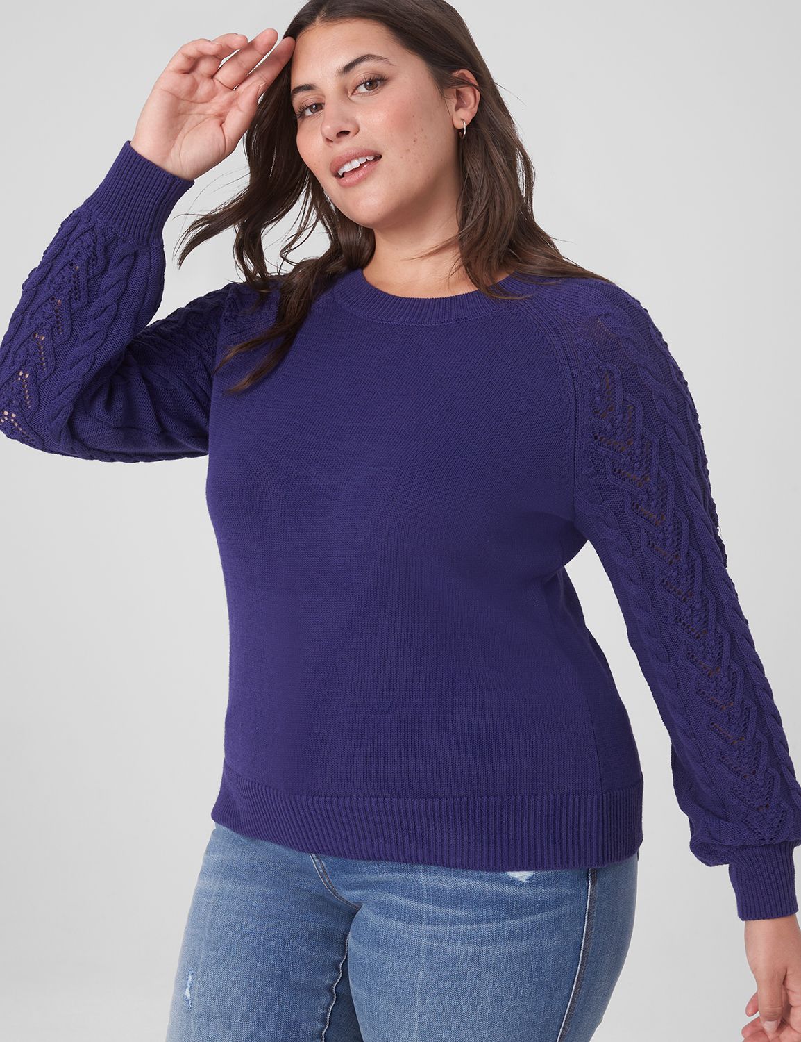 Long Sleeve with Pointelle Stitch C Product Image 1