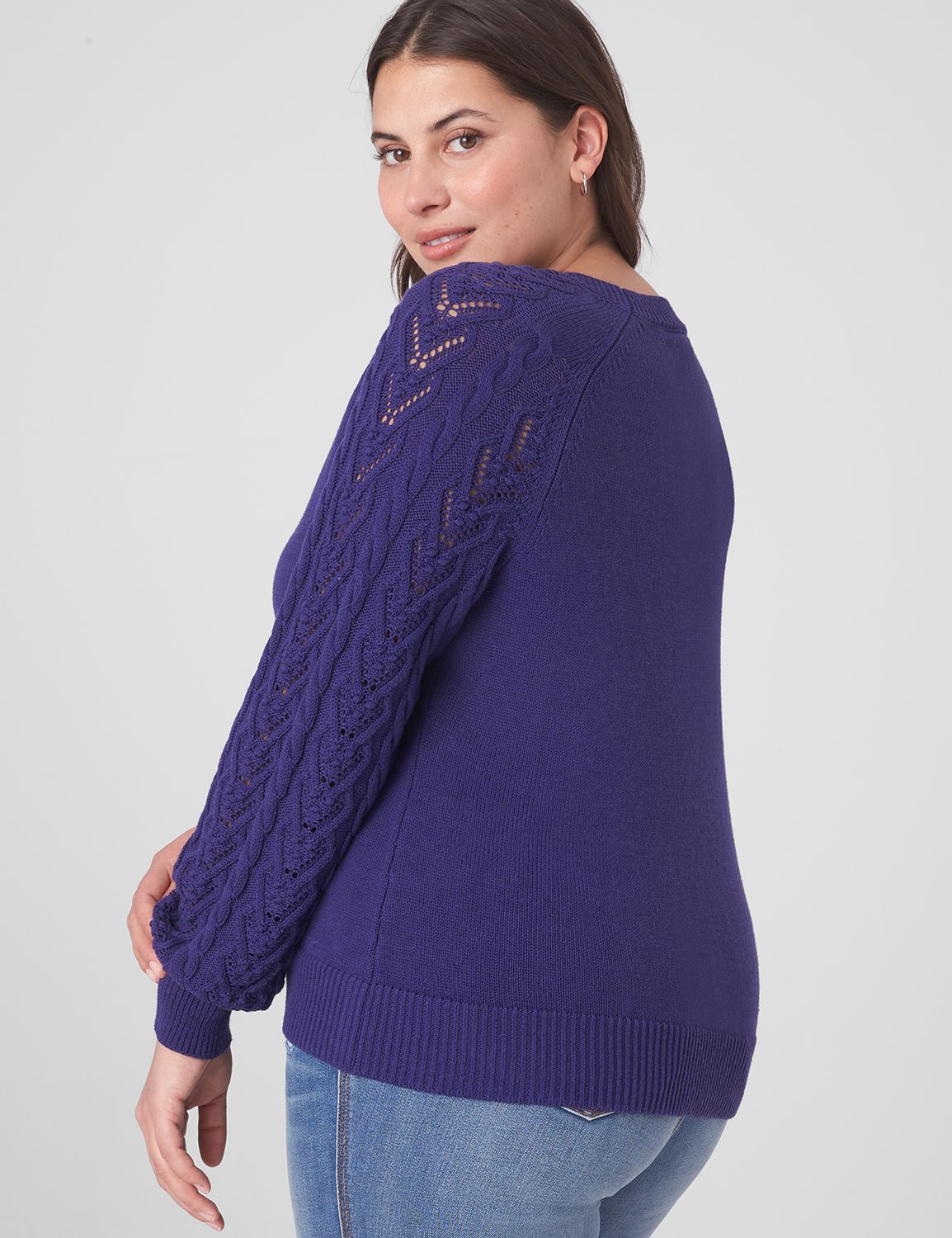 Long Sleeve with Pointelle Stitch C Product Image 2