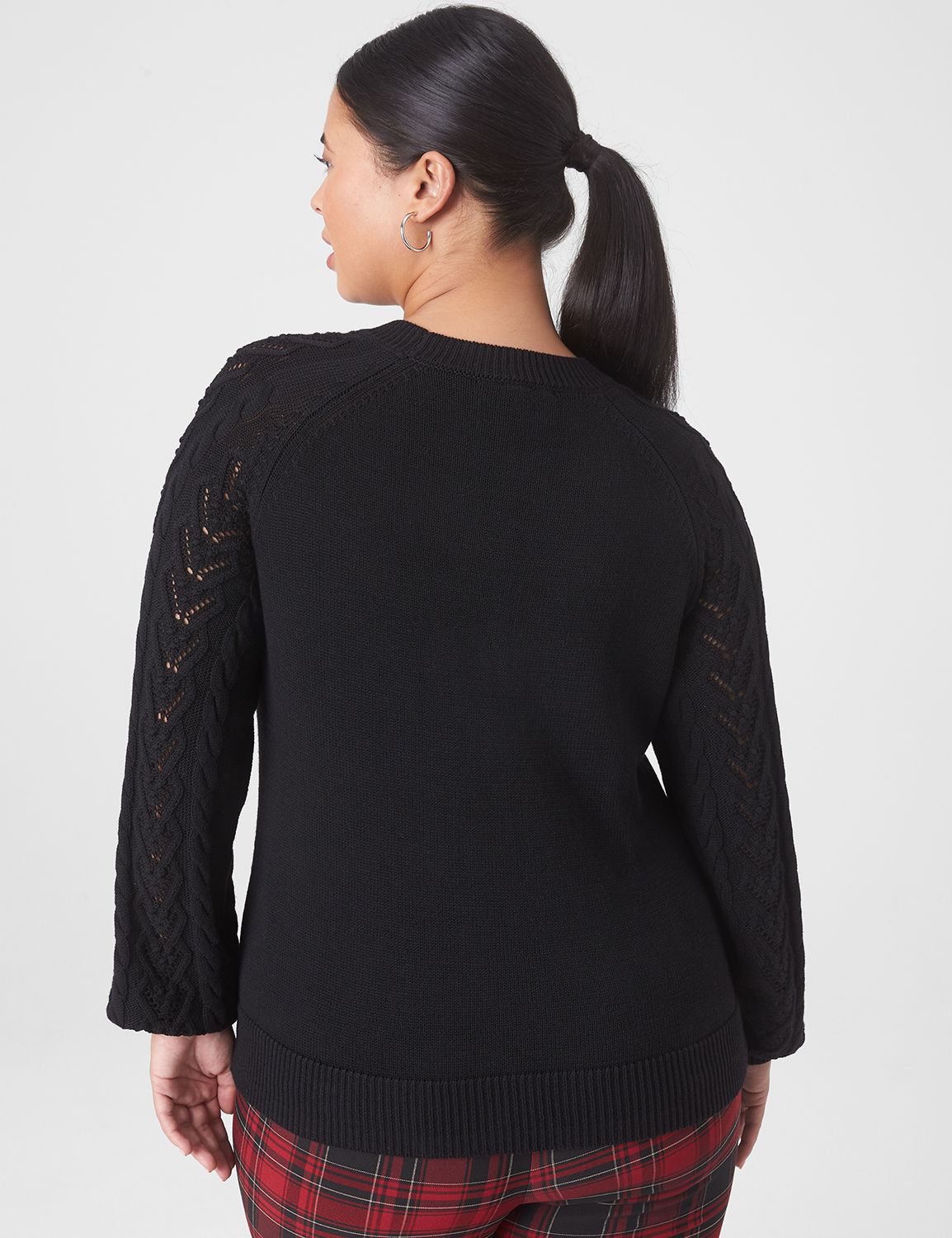 Ruffly Pointelle Knit Long Sleeve (S/M)