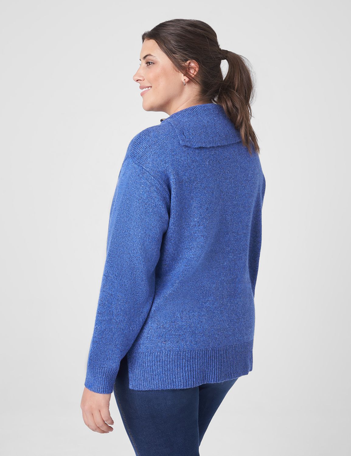 Cowl neck 3/4 sleeve side ties single layer tunic main image 1