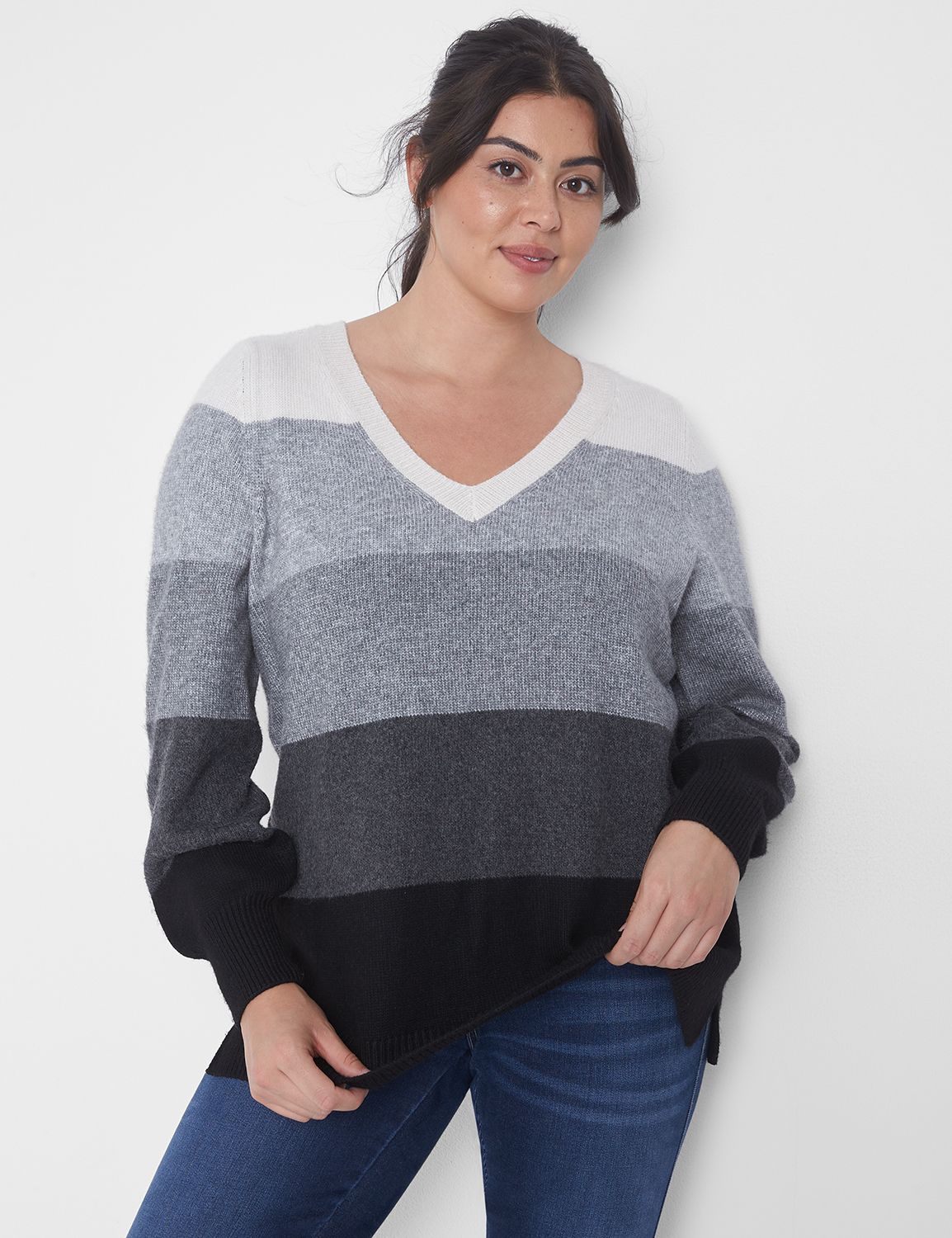 STRIPED SHIRT TUNIC WITH BUCKLE