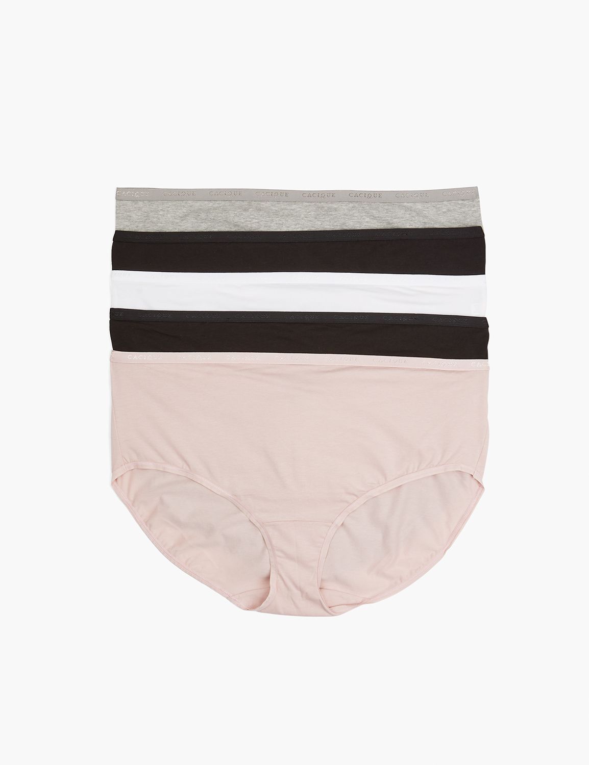 Cotton High-Leg Brief Panty - 5-Pack