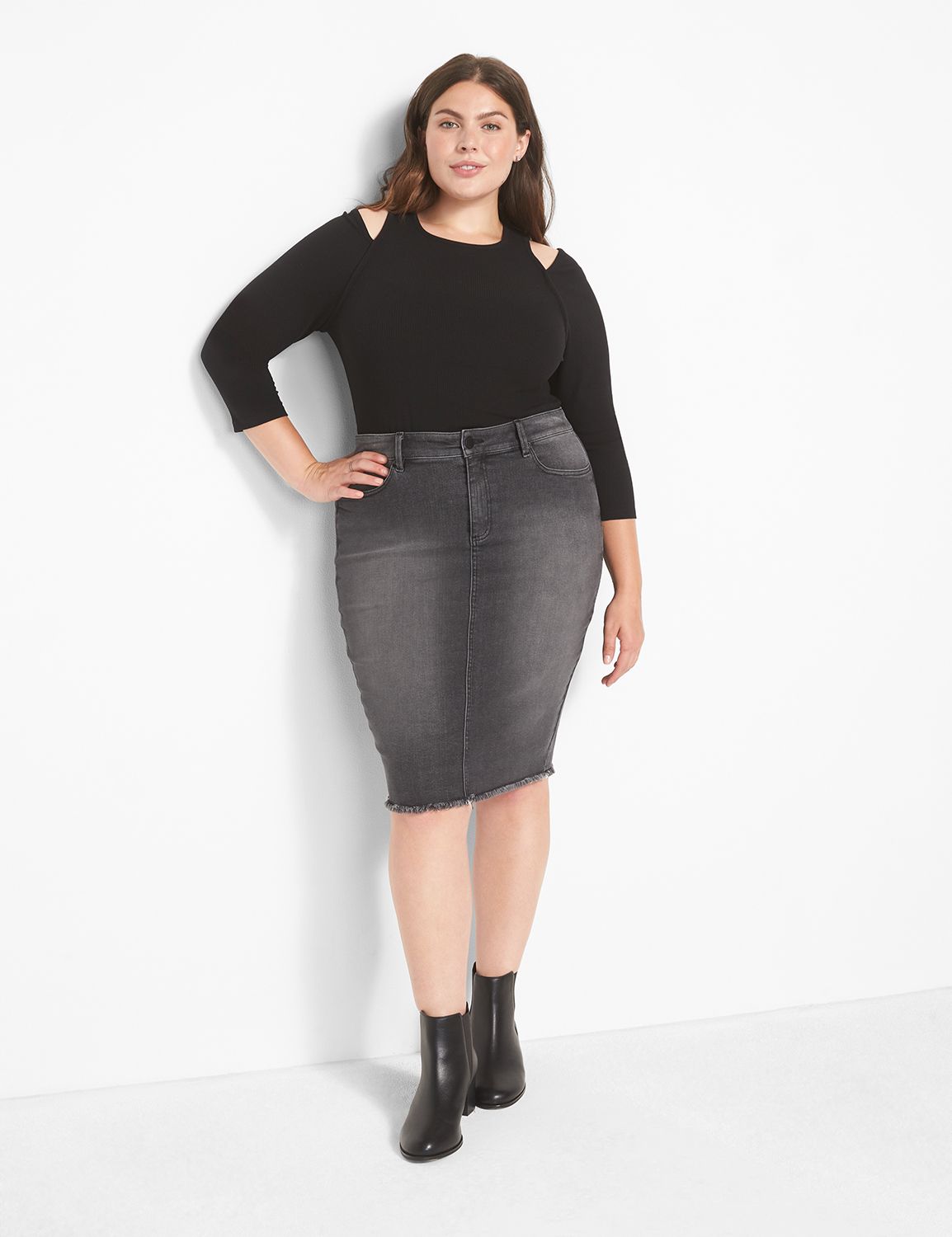 Black jean outlet skirt plus size