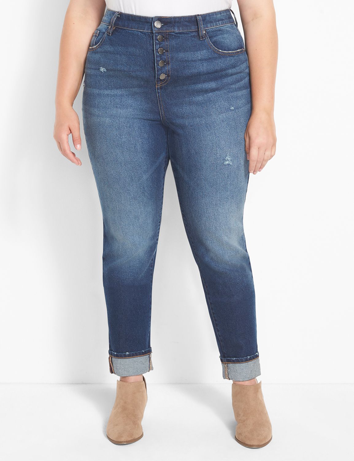 Signature Fit High-Rise Girlfriend Straight Jean - Dark Wash