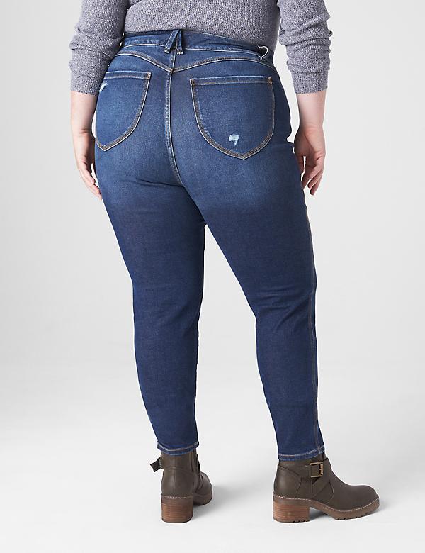 LANE BRYANT Genius Fit Skinny Crosshatch Jeans Women's Plus 18 22 Light Wash 