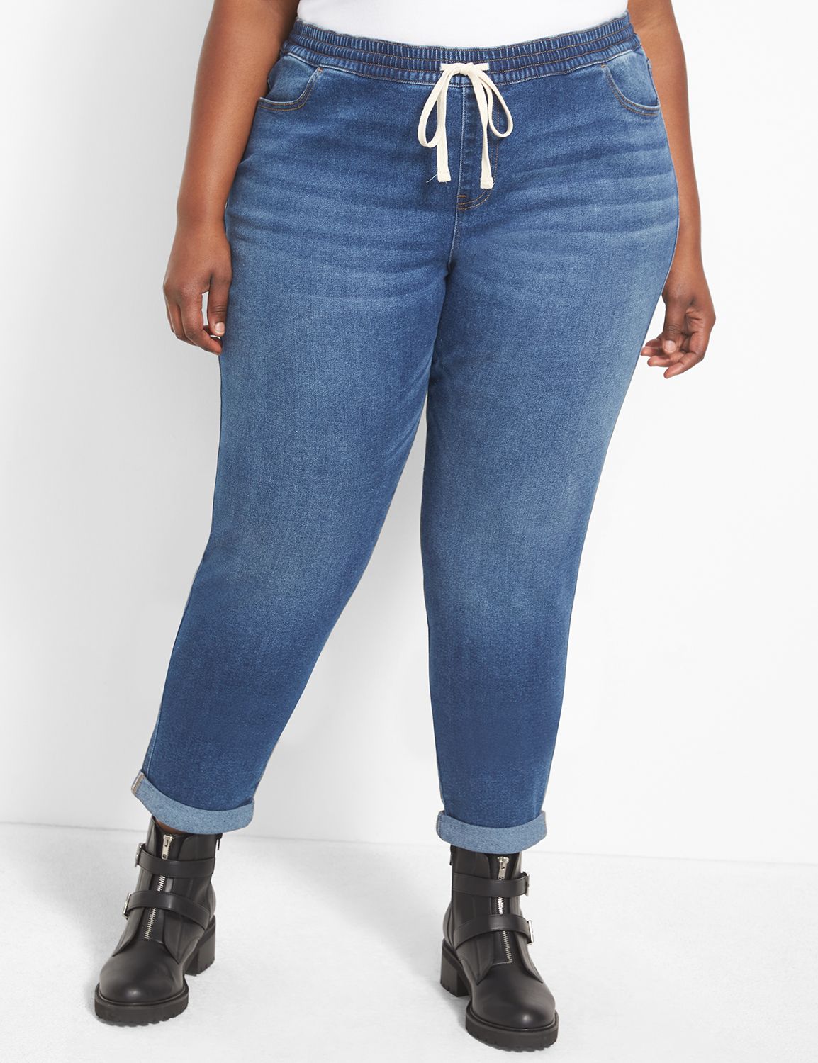 Women's Signature Organic Denim Boyfriend Jeans, Low-Rise