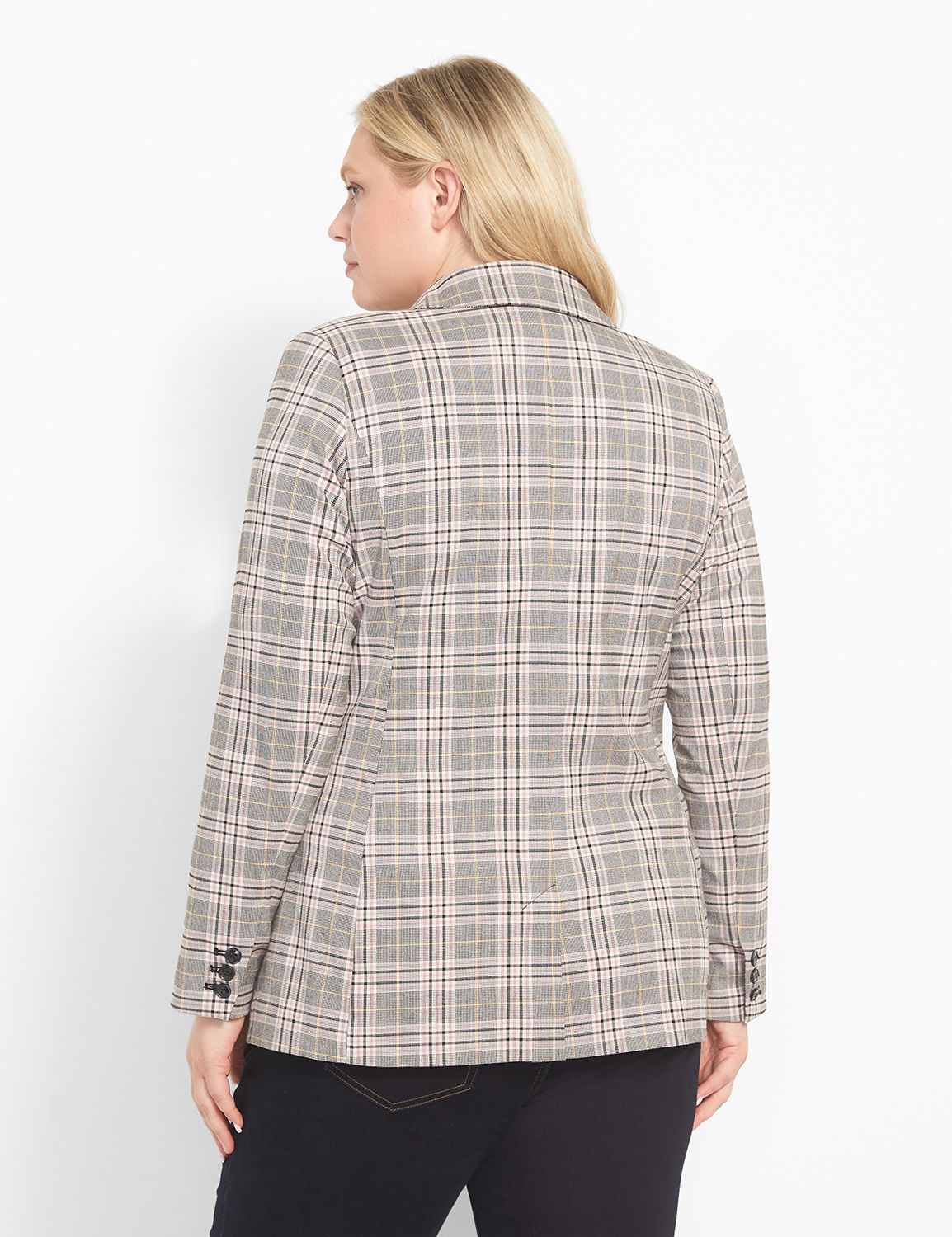 The Perfect Drape Plaid One Button Product Image 2