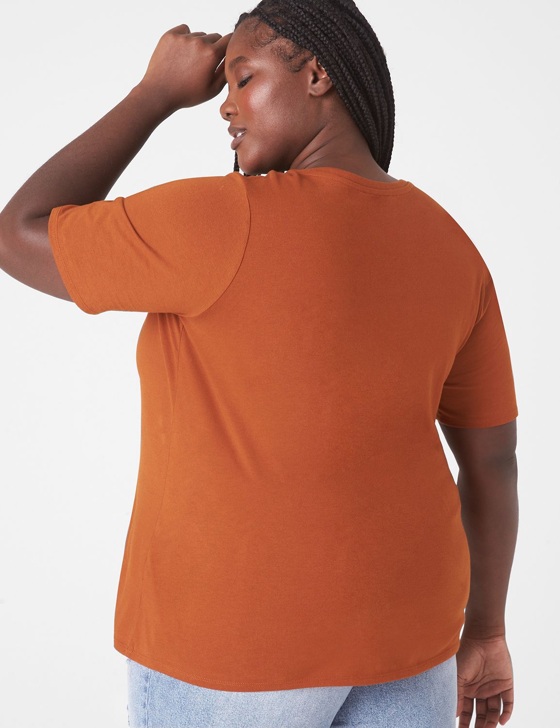 Classic Perfect Sleeve V-Neck Tee 1 Product Image 2