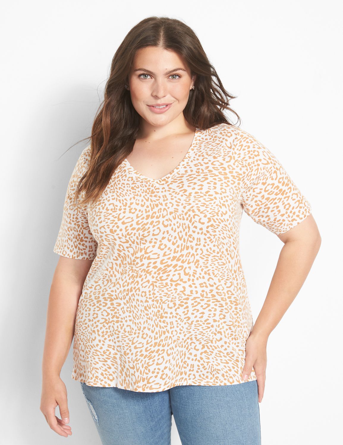 Classic Perfect Sleeve V-Neck Tee 1 Product Image 3