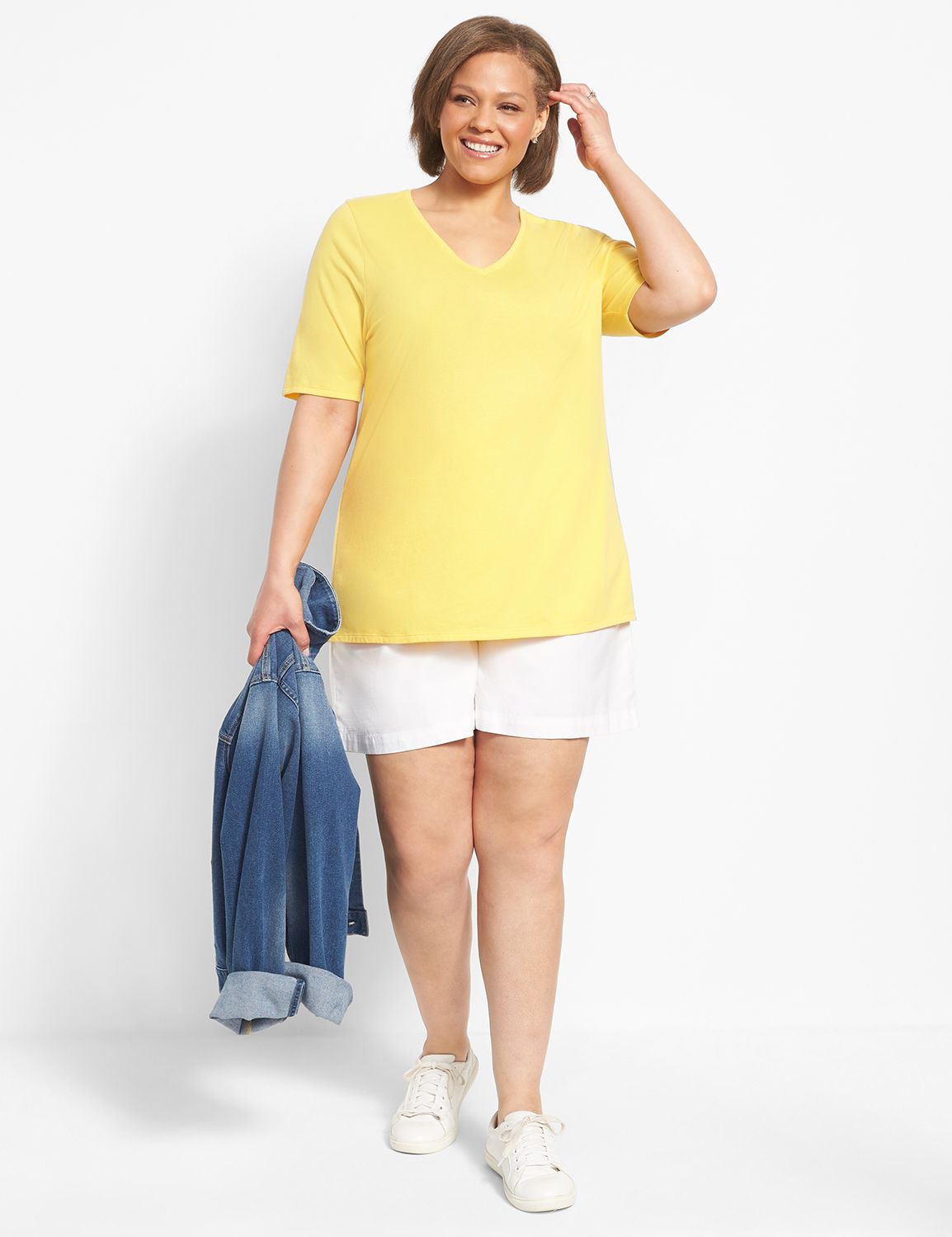 Perfect Sleeve Vneck Tee 1125075 Product Image 3