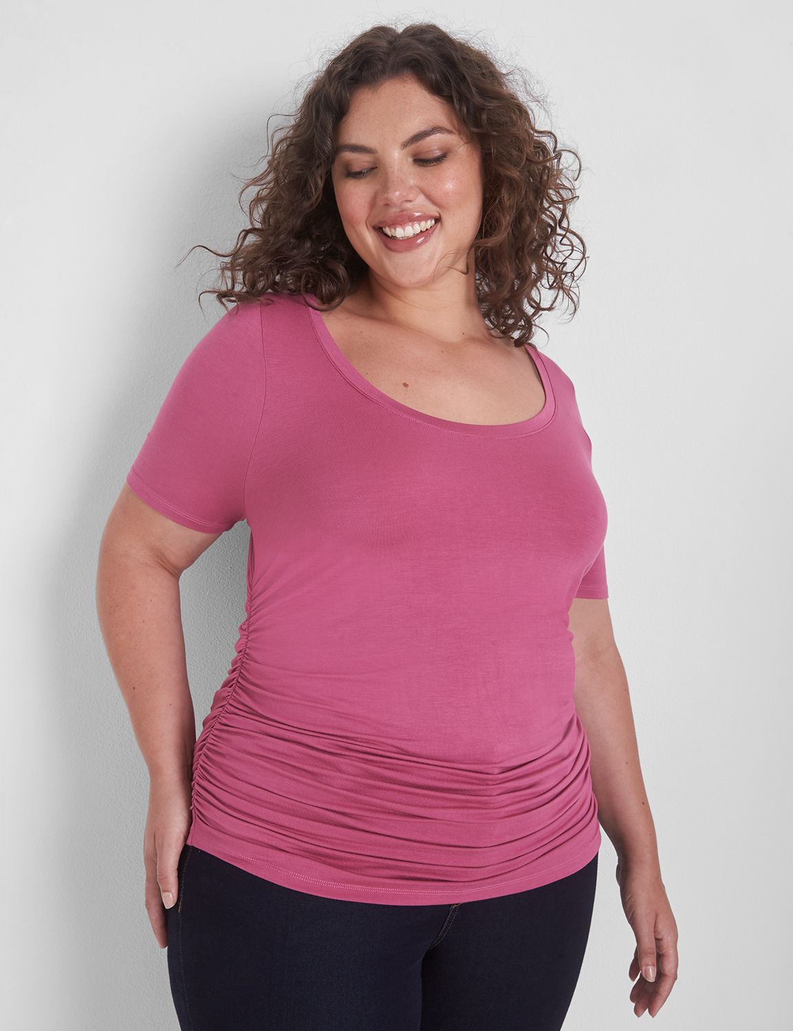 Fitted Short Sleeve Scoop Neck Ruch Product Image 1