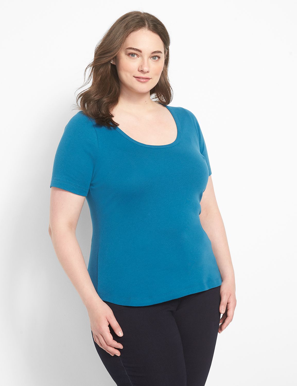 fitted scoop neck tee