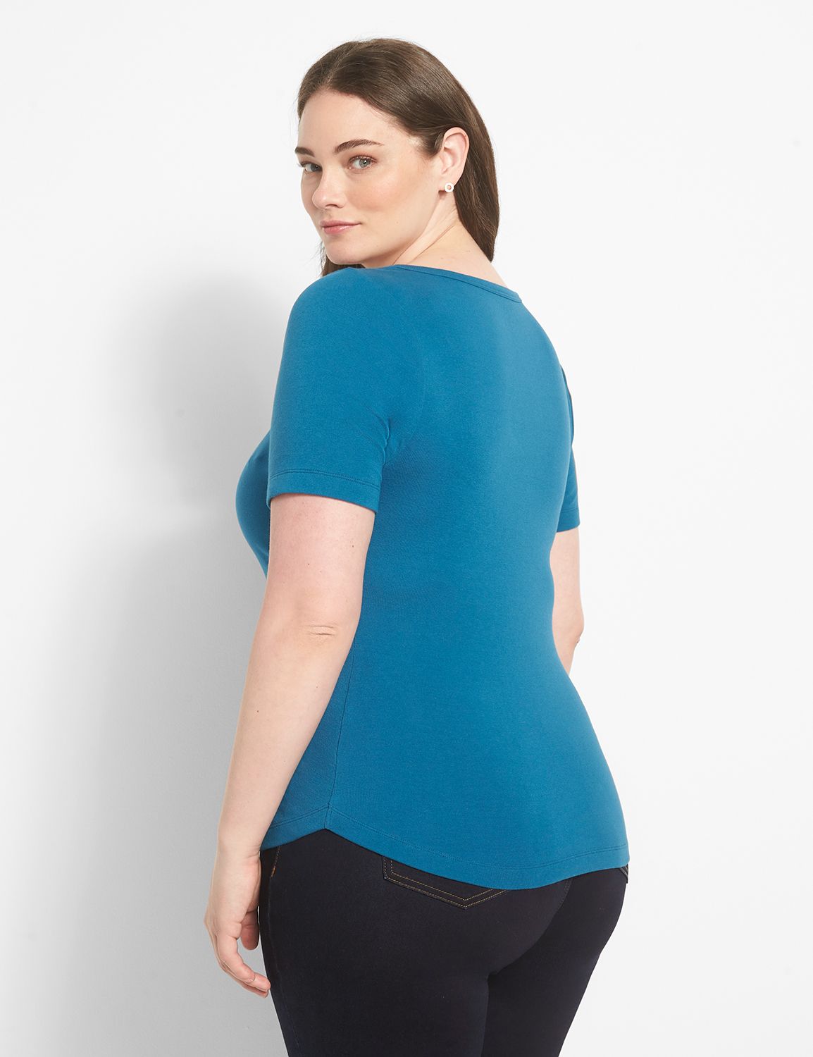 fitted scoop neck tee